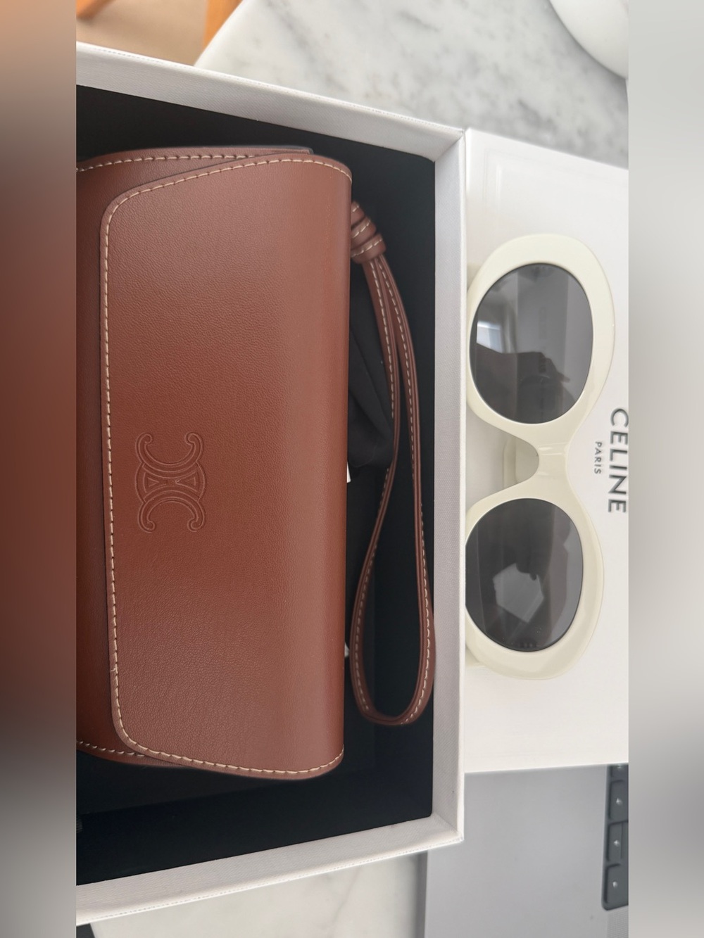 Celine oval sunglasses with dark lens